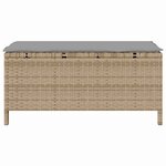 vidaXL Ensemble de salle à manger pour jardin 3 Pièces Beige Poly rotin