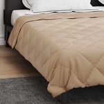 vidaXL Duvet complet toute l'année Taupe 240 x 260 cm Microfibre