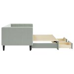 vidaXL Lit de jour avec gigogne et tiroirs sans matelas 80x200 cm