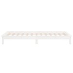 vidaXL Cadre de lit à LED sans matelas blanc 90x200 cm bois massif