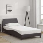 vidaXL Cadre de lit Dover gris 100x200 cm similicuir