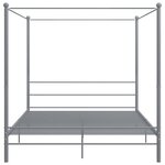 vidaXL Cadre de lit à baldaquin sans matelas gris métal 200x200 cm