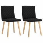 vidaXL Chaises à manger lot de 2 noir tissu