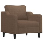 vidaXL Ensemble de canapés 4 Pièces avec coussins marron tissu