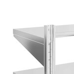 vidaXL Étagère murale à 2 niveaux 100x40x60cm argenté acier inoxydable