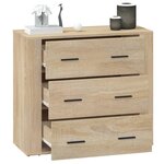 vidaXL Buffet Chêne sonoma 80x33x70 cm Bois d'ingénierie