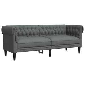 vidaXL Canapé Gris foncé 201 5 x 74 5 x 74 5 cm Polyester
