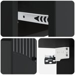 vidaXL Cabinet de chevet mural avec tiroir Noir 34 5 x 33 x 20 cm