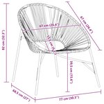 vidaXL Chaise œuf de jardin noir et blanc résine tressée