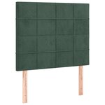 vidaXL Sommier à lattes de lit et matelas Vert foncé 80x200 cm Velours