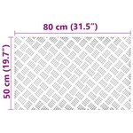 vidaXL Plaques à damier 4 Pièces Argent 80 x 50 cm Aluminium