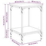 vidaXL Table basse Chêne noir 40 x 40 x 55 cm Bois d'ingénierie