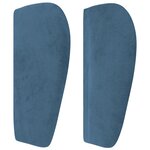 vidaXL Tête de lit avec oreilles Bleu foncé 103x23x78/88 cm Velours