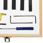 vidaXL Jeu d’outils de tournage indexables 12 Pièces 8x8 mm 70 mm