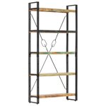 vidaXL Bibliothèque 5 niveaux 90x30x180 cm Bois solide de récupération