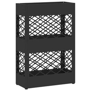 vidaXL Porte-parapluie avec stockage Noir 28 x 12 x 41 cm Métal