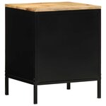 vidaXL Cabinet de chevet avec tiroir Marron et noir 40 x 35 x 50 cm