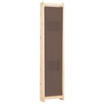vidaXL Cloison de séparation 4 panneaux Marron 160x170x4 cm Tissu