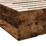 vidaXL Cadre de lit avec tiroir sans matelas chêne fumé 75x190 cm