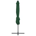 vidaXL Parasol de jardin en porte-à-faux avec mât en acier vert