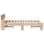 vidaXL Cadre de lit Marron 120 x 200 cm Bois massif en pin