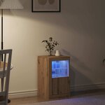 vidaXL Meuble d'appoint chêne artisanal 41 x 37 x 67 cm