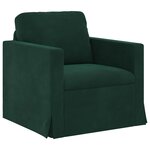 vidaXL Canapé 2 Pièces Vert foncé 158 x 78 x 80 cm Velours