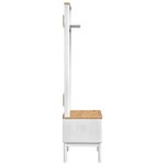 vidaXL Meuble de couloir avec étagère FLORO Blanc 50 x 40 x 158 cm