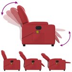 vidaXL Fauteuil de massage inclinable électrique rouge similicuir