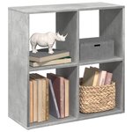vidaXL Étagère séparatrice de pièce gris béton 69 5x29x69 5 cm