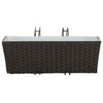 vidaXL Garde-Corps 2 pc Noir 50 x 17 x 17 cm métal