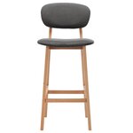 vidaXL Tabourets de bar lot de 2 gris foncé tissu