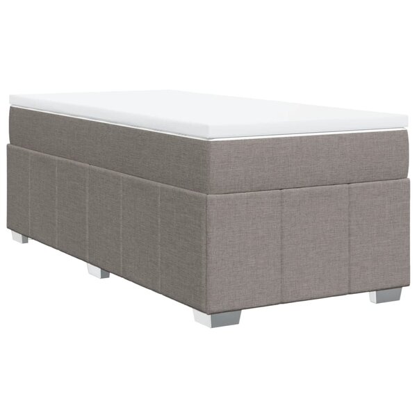vidaXL Sommier à lattes de lit avec matelas Taupe 80x200 cm Tissu