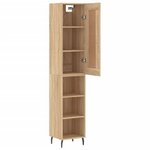vidaXL Buffet haut Chêne sonoma 34 5x34x180 cm Bois d'ingénierie