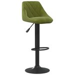 vidaXL Tabourets de bar lot de 2 vert clair velours