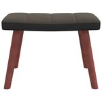 vidaXL Chaise à bascule avec repose-pied Gris foncé Velours et PVC