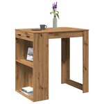 vidaXL Table de bar chêne artisanal 102x70x103 5 cm bois d'ingénierie