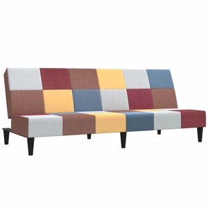 vidaXL Canapé-lit à 2 places tissu