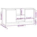 vidaXL Meuble TV Sonoma gris 102x37 5x52 5 cm Bois d'ingénierie