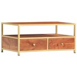 vidaXL Table basse 90 x 50 x 40 cm Bois d'acacia massif