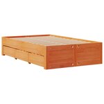 vidaXL Cadre de lit sans matelas avec tiroirs 120x190 cm bois de pin