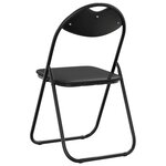vidaXL Chaise pliante 8 Pièces Noir 48 x 43 5 x 81 cm Simili cuir