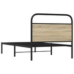vidaXL Cadre de lit sans matelas 100x200 cm chêne sonoma