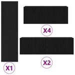 vidaXL Ensemble meuble TV 9 Pièces Chêne noir 30.5 x 30 x 110 cm