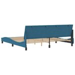 vidaXL Cadre de lit sans matelas bleu 200x200 cm velours