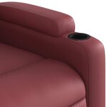 vidaXL Fauteuil de massage inclinable électrique rouge bordeaux