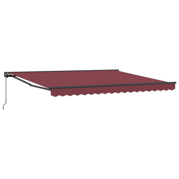 vidaXL Auvent Rétractable Rouge bordeaux 400x300 cm tissu