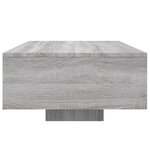 vidaXL Table basse avec lumières LED sonoma gris 85x55x31 cm
