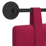 vidaXL Tête de lit suspendue Bordeaux Velours