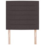 vidaXL Cabeçalho LED Design Lignes Marron Foncé 90 cm Tissu